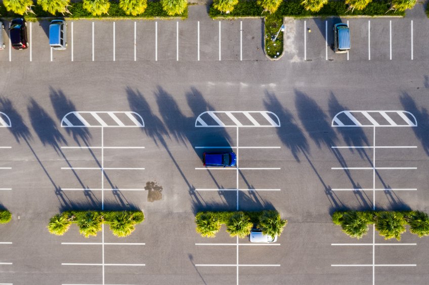 Prepping for Parking Lot Striping