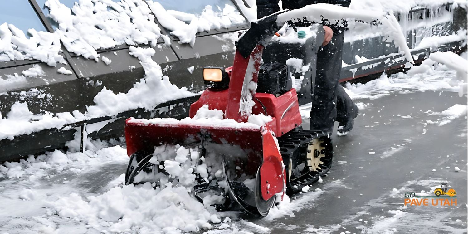 Business Snow Walkway Clearing Services from Go Pave Utah