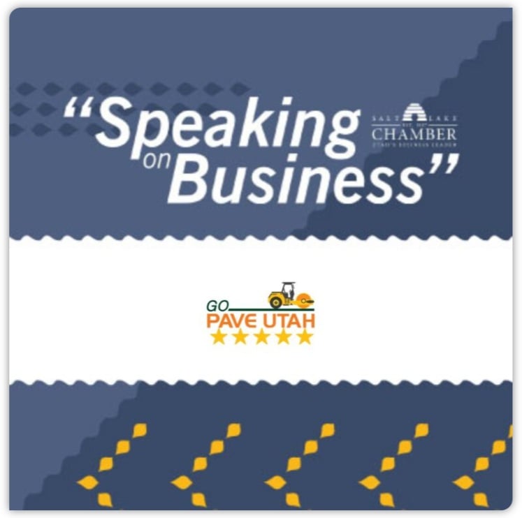 Speaking on Business Go Pave Utah and the Salt Lake Chamber